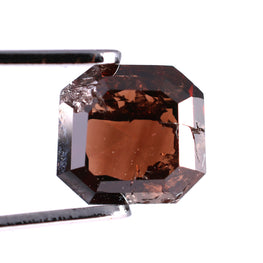 0.90 CT Asscher Cut Brown Earth Mined Fancy Natural Diamond