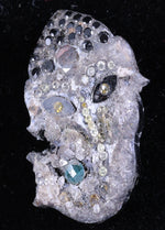 Decorative stone with natural stone on a black background