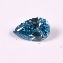 0.62 Ct Pear Cut Fancy Blue Lab Grown Diamond