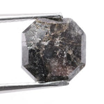 2.51 Ct natural black Asscher cut diamond loose for custom engagement rings and designer jewelry