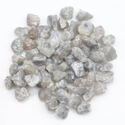grey and white natural diamond in raw irregular form for jewelry making