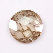 elegant 0.74 Ct white and brown round lab grown diamond loose stone with brilliant facets