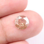 elegant 0.74 Ct white and brown round lab grown diamond loose stone with brilliant facets