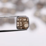 Grey brown lab grown rough diamond slice lot with flat uncut diamond plates for custom jewelry making and designer rings