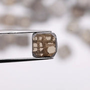 Grey brown lab grown rough diamond slice lot with flat uncut diamond plates for custom jewelry making and designer rings