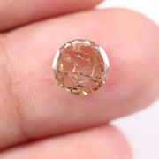 elegant 0.74 Ct white and brown round lab grown diamond loose stone with brilliant facets