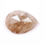 premium 1.67 Ct brown pear cut lab grown diamond loose stone with sharp brilliant facets
