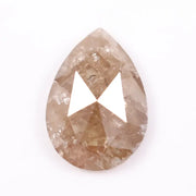 premium 1.67 Ct brown pear cut lab grown diamond loose stone with sharp brilliant facets