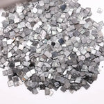 73.74 Ct lab grown rough diamond lot with square shape grey black uncut diamonds perfect for rustic jewelry making and custom engagement rings.