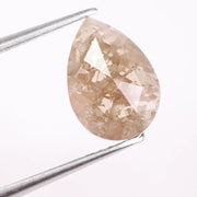 premium 1.67 Ct brown pear cut lab grown diamond loose stone with sharp brilliant facets