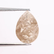 premium 1.67 Ct brown pear cut lab grown diamond loose stone with sharp brilliant facets