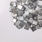 73.74 Ct lab grown rough diamond lot with square shape grey black uncut diamonds perfect for rustic jewelry making and custom engagement rings.