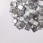 73.74 Ct lab grown rough diamond lot with square shape grey black uncut diamonds perfect for rustic jewelry making and custom engagement rings.