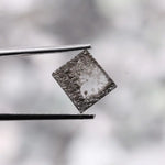 73.74 Ct lab grown rough diamond lot with square shape grey black uncut diamonds perfect for rustic jewelry making and custom engagement rings.