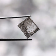 73.74 Ct lab grown rough diamond lot with square shape grey black uncut diamonds perfect for rustic jewelry making and custom engagement rings.