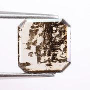 1.28 Ct White & Brown Emerald cut lab grown diamond loose stone with elegant teardrop shape and brilliant sparkle for custom jewelry