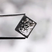 73.74 Ct lab grown rough diamond lot with square shape grey black uncut diamonds perfect for rustic jewelry making and custom engagement rings.