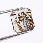 1.28 Ct White & Brown Emerald cut lab grown diamond loose stone with elegant teardrop shape and brilliant sparkle for custom jewelry