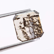 1.28 Ct White & Brown Emerald cut lab grown diamond loose stone with elegant teardrop shape and brilliant sparkle for custom jewelry