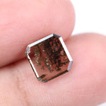 1.28 Ct White & Brown Emerald cut lab grown diamond loose stone with elegant teardrop shape and brilliant sparkle for custom jewelry