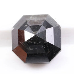 1.81 Ct Asscher cut black diamond loose, premium natural fancy diamond perfect for engagement or custom ring