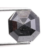 1.81 Ct Asscher cut black diamond loose, premium natural fancy diamond perfect for engagement or custom ring