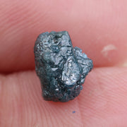 blue colour rough diamond engagement ring