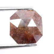 1.43 Ct Asscher cut brown natural diamond loose, perfect for unique engagement ring designs