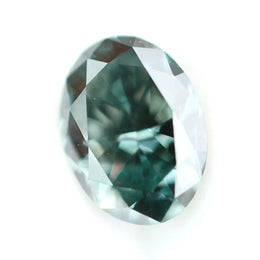 0.44 Ct oval cut fancy blue lab grown diamond loose stone with brilliant sparkle, ideal for engagement or wedding ring jewelry.