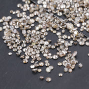 2.4–4 MM Light Brown Natural Diamond Round Cut SI2-I3 Loose Diamond For Wedding Jewelry
