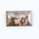 Lab grown smoky quartz diamond featuring brilliant clarity and natural inclusions, ideal for custom engagement rings and fine jewelry.