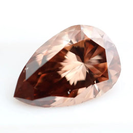 0.52 Ct pear cut green lab created diamond with brilliant shine loose gemstone for bridal ring or custom jewelry design.