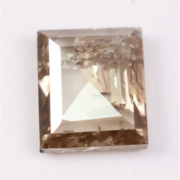 1.42 Ct white & Brown  Square cut lab grown diamond loose diamond with classic sparkle