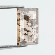 Lab grown smoky quartz diamond featuring brilliant clarity and natural inclusions, ideal for custom engagement rings and fine jewelry.