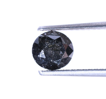 1.11 Carat Natural Round Cut Salt And Pepper Loose Diamond For Ring