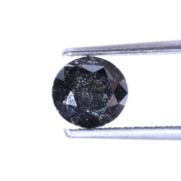 1.11 Carat Natural Round Cut Salt And Pepper Loose Diamond For Ring