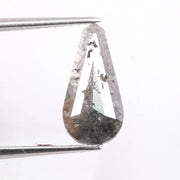 1.38 Ct natural loose pear cut gray diamond with elegant faceting, rare fancy color stone for custom fine jewelry