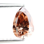 0.52 Ct pear cut green lab created diamond with brilliant shine loose gemstone for bridal ring or custom jewelry design.
