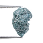 blue colour diamond raw form with large raw diamond