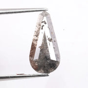 1.38 Ct natural loose pear cut gray diamond with elegant faceting, rare fancy color stone for custom fine jewelry