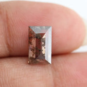 Lab grown smoky quartz diamond featuring brilliant clarity and natural inclusions, ideal for custom engagement rings and fine jewelry.