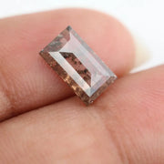 Lab grown smoky quartz diamond featuring brilliant clarity and natural inclusions, ideal for custom engagement rings and fine jewelry.