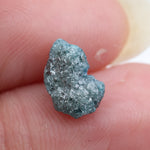 blue colour diamond raw form with large raw diamond