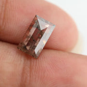 Lab grown smoky quartz diamond featuring brilliant clarity and natural inclusions, ideal for custom engagement rings and fine jewelry.