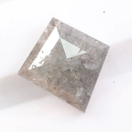 0.85 Ct natural gray kite cut diamond loose gemstone with unique geometric shape for custom ring or pendant design