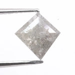 0.85 Ct natural gray kite cut diamond loose gemstone with unique geometric shape for custom ring or pendant design