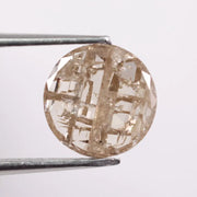 premium 1.05 Ct white & Brown  round cut lab grown diamond with clean brilliant facets