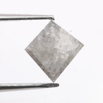0.85 Ct natural gray kite cut diamond loose gemstone with unique geometric shape for custom ring or pendant design