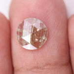premium 1.05 Ct white & Brown  round cut lab grown diamond with clean brilliant facets