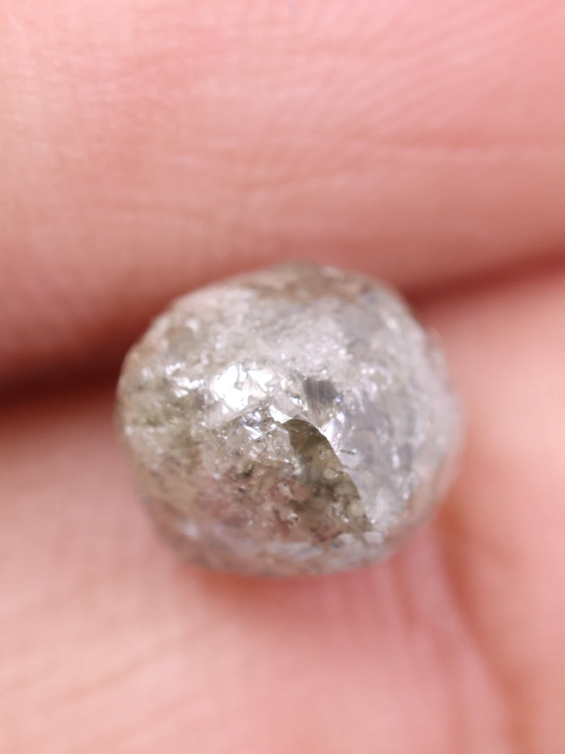 Shop - Natural Uncut Grey Diamond 1.86 Carat Rough Diamond ( 7.29*6.87*6.45 )